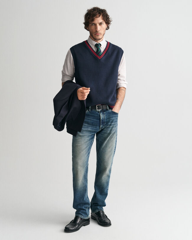 Bodywarmer met V-hals