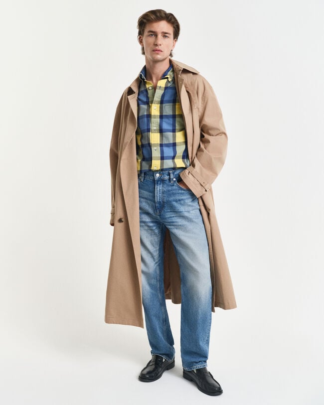 Relaxed Fit geruit hemd van keperstof