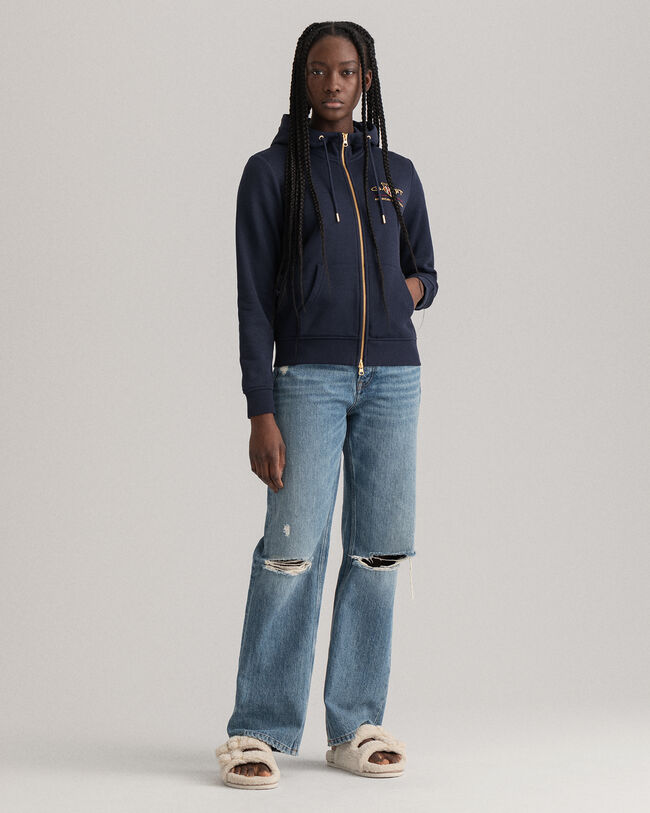 Sweat à capuche zippé Archive Shield