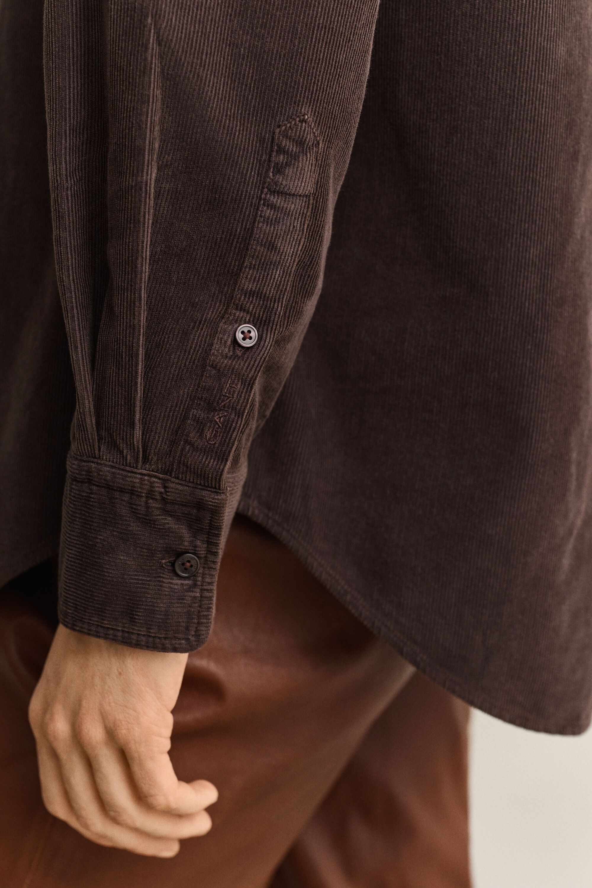 Relaxed corduroy hemd