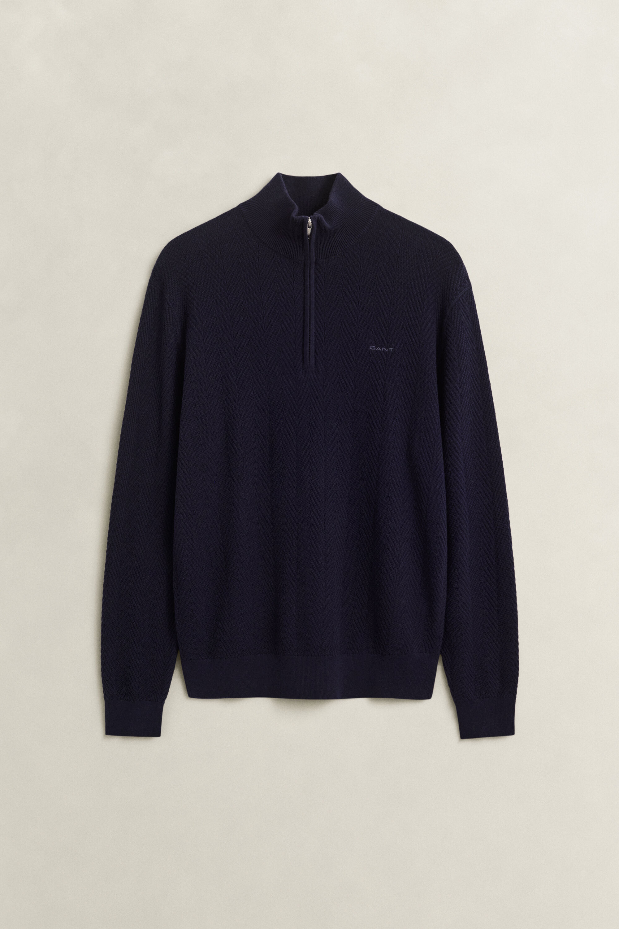 Pull à demi-zip avec chevrons