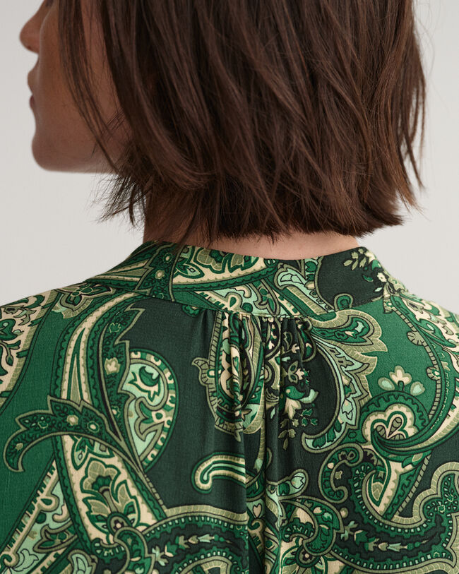 Robe &agrave; col droit Paisley