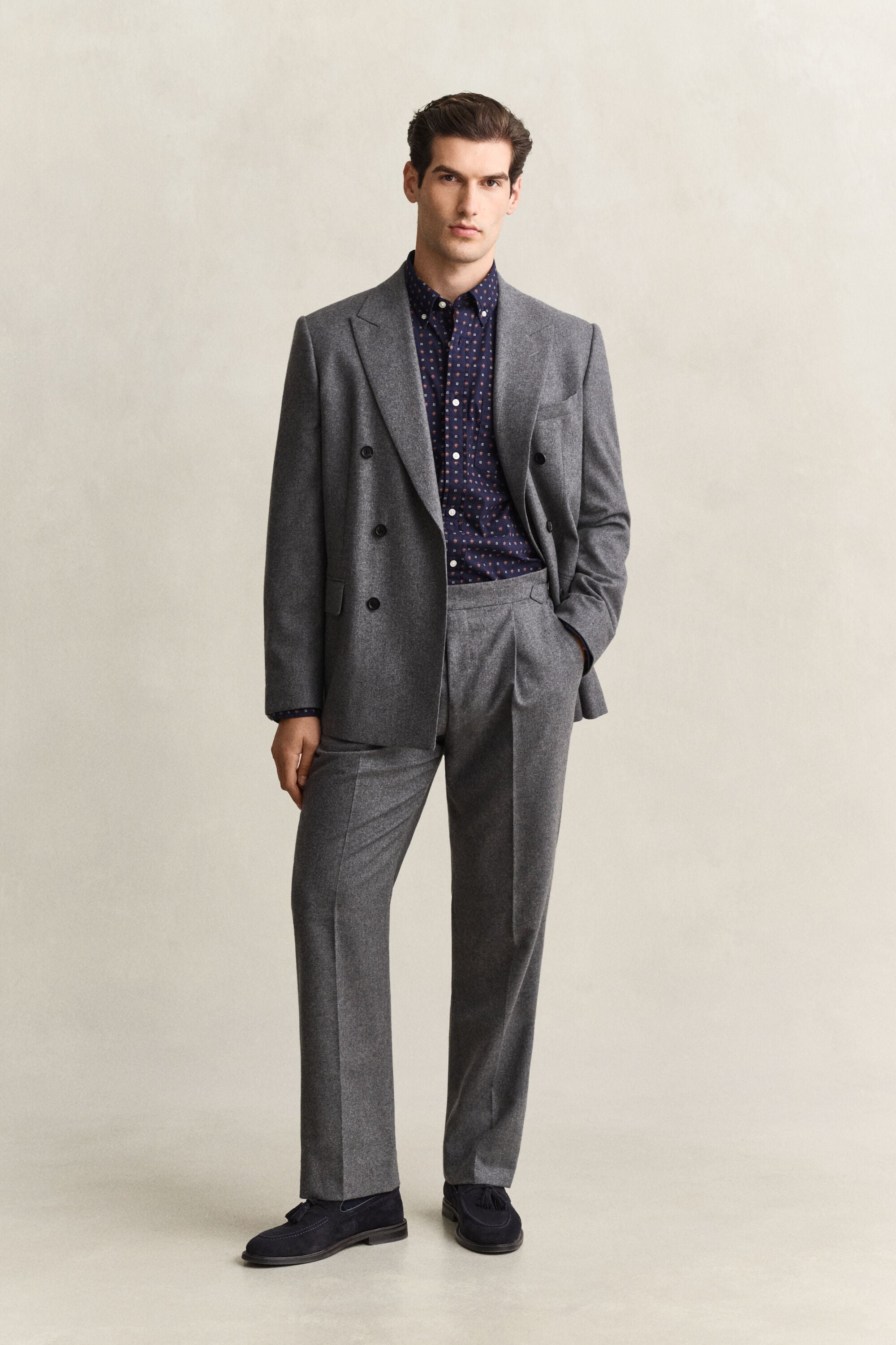 Chemise en sergé à motif cachemire