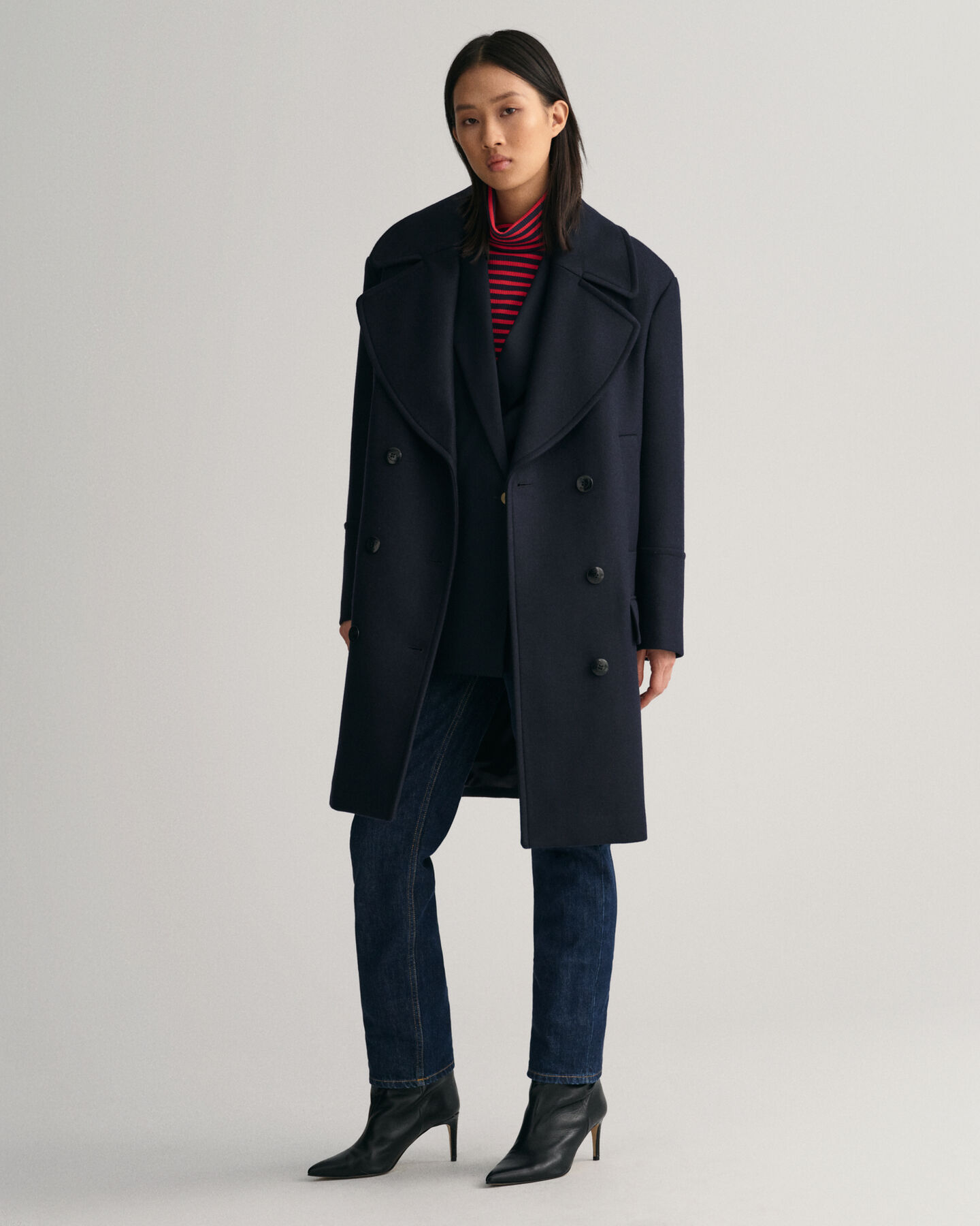 Caban en laine mélangée