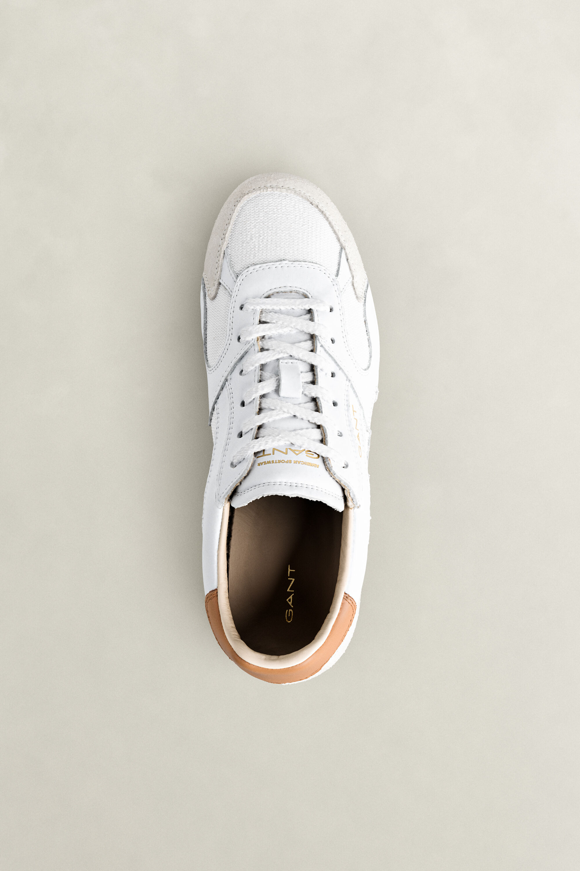 Sherly sneakers met leer en suède
