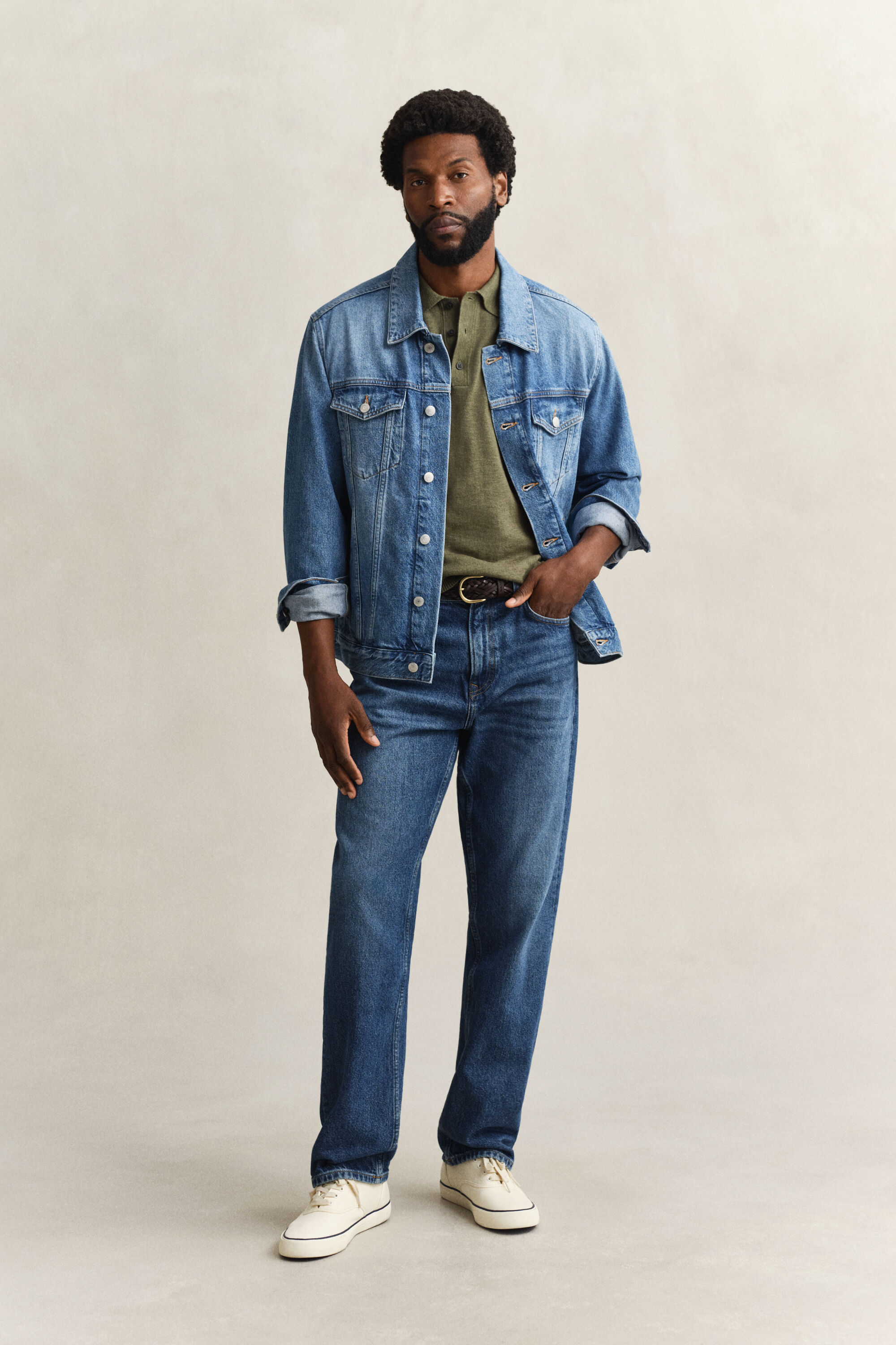 Pull à manches courtes façon polo en coton mélangé flammé