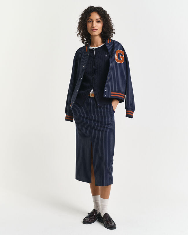 Kabelgebreid vest van stretchkatoen