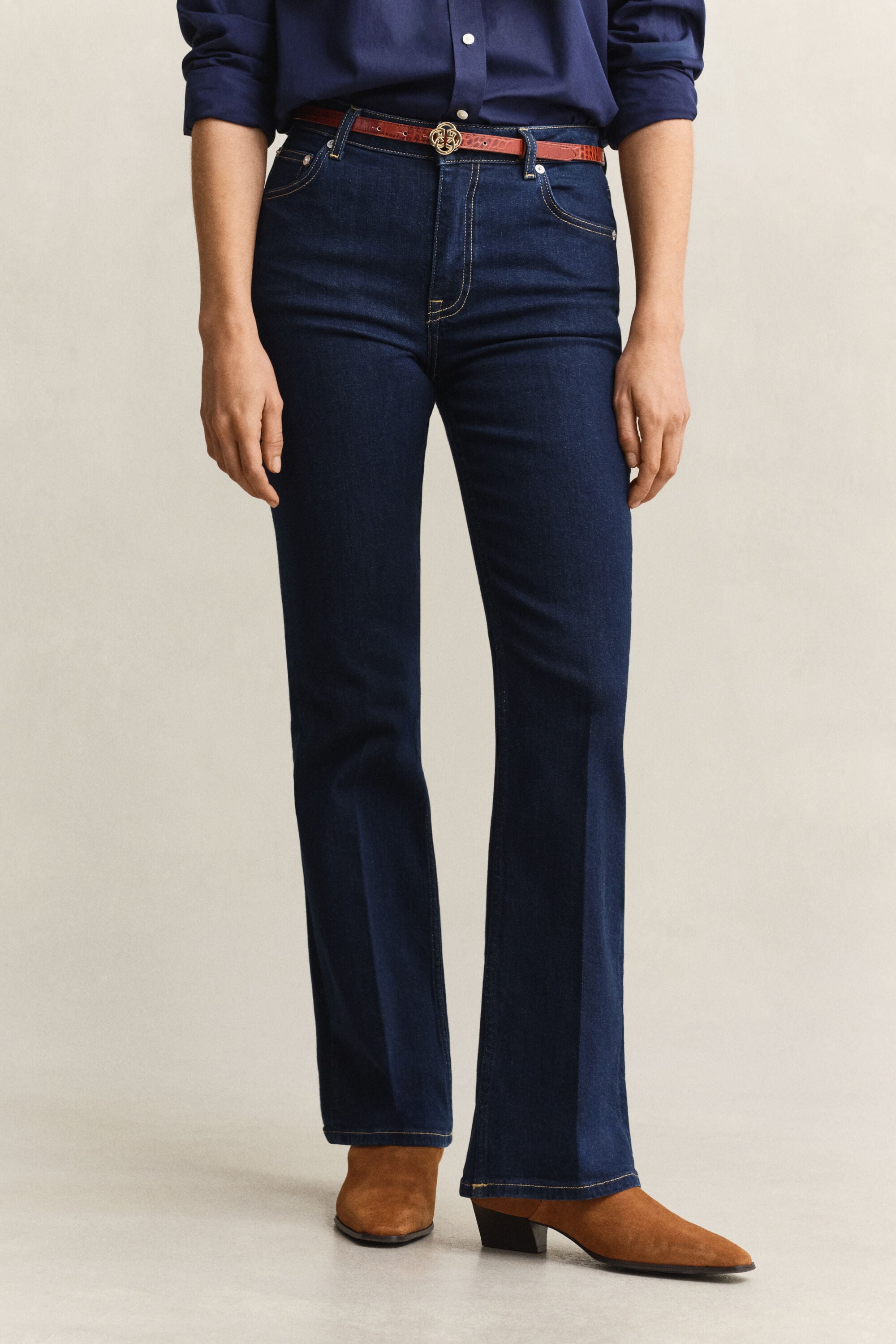 Jean stretch coupe slim évasé