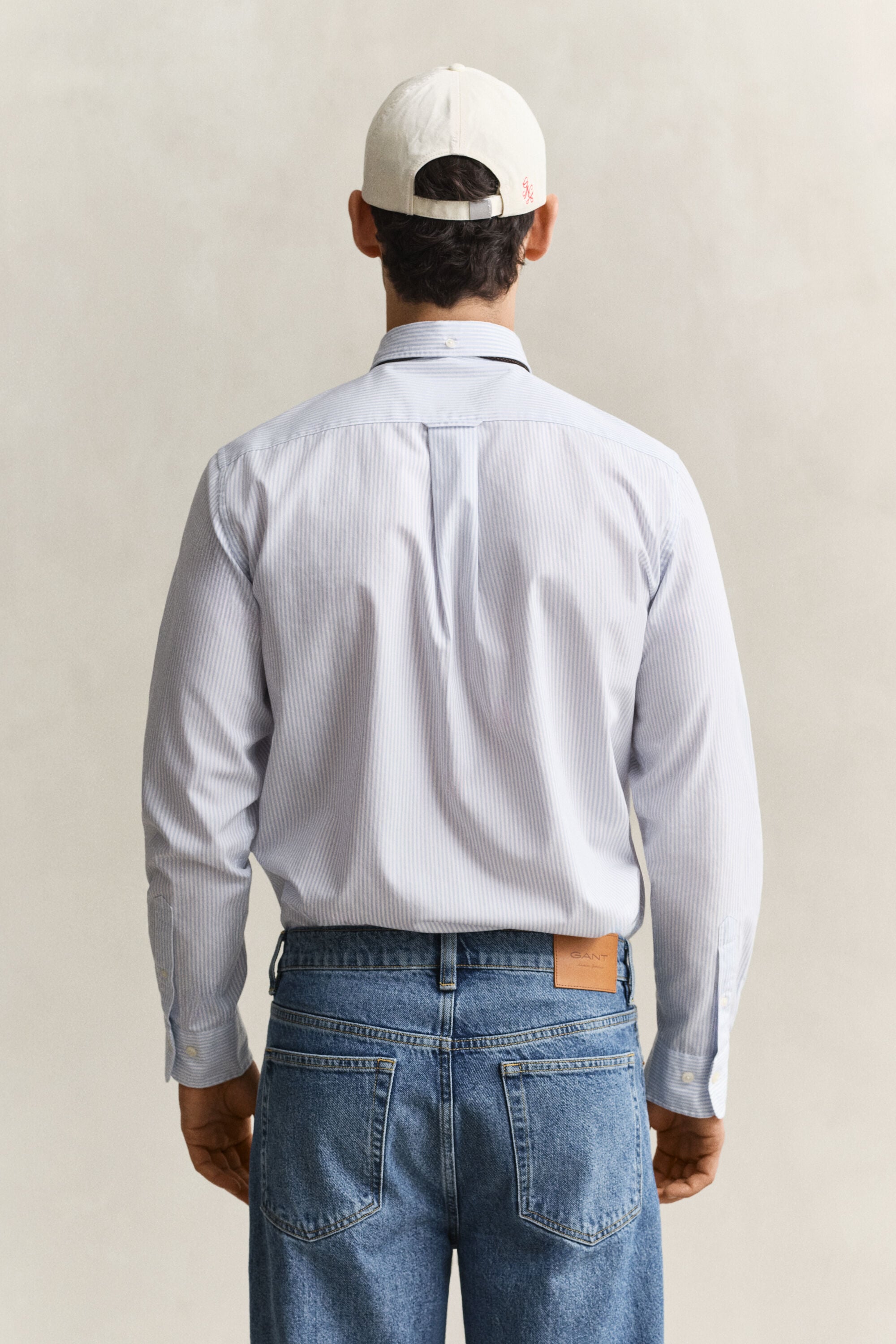 Classic Regular gestreept poplin hemd