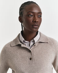 Gebreide Rugger van wol-kasjmiermix