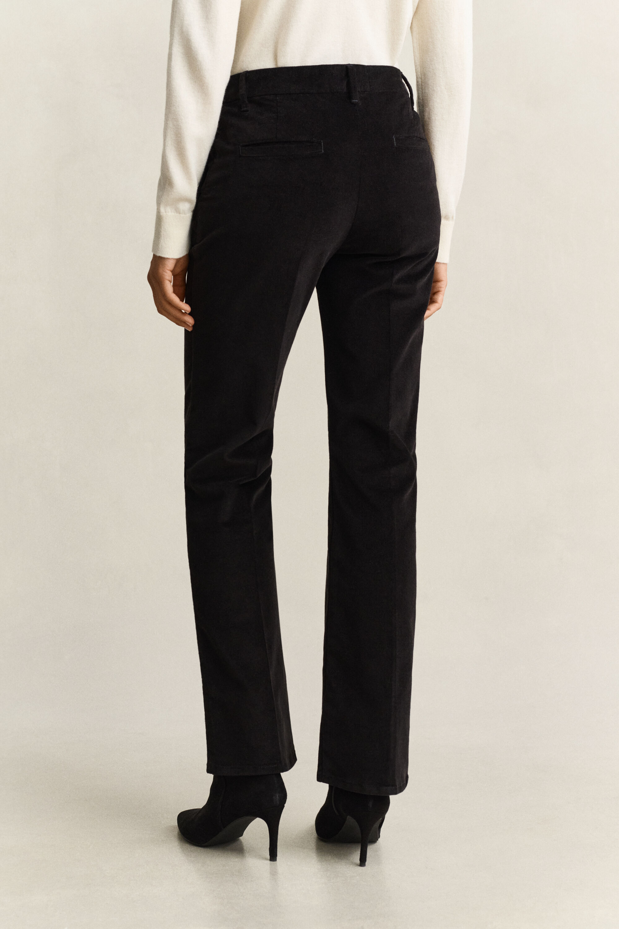 Pantalon évasé en velours