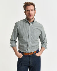 Chemise coupe regular en popeline à rayures classique