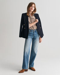 Regular Fit Classic hemd met strepen van poplin