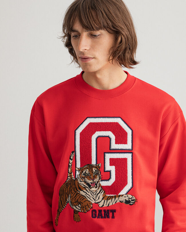Tiger sweatshirt met ronde hals