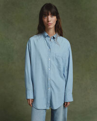 Oversized chambray hemd