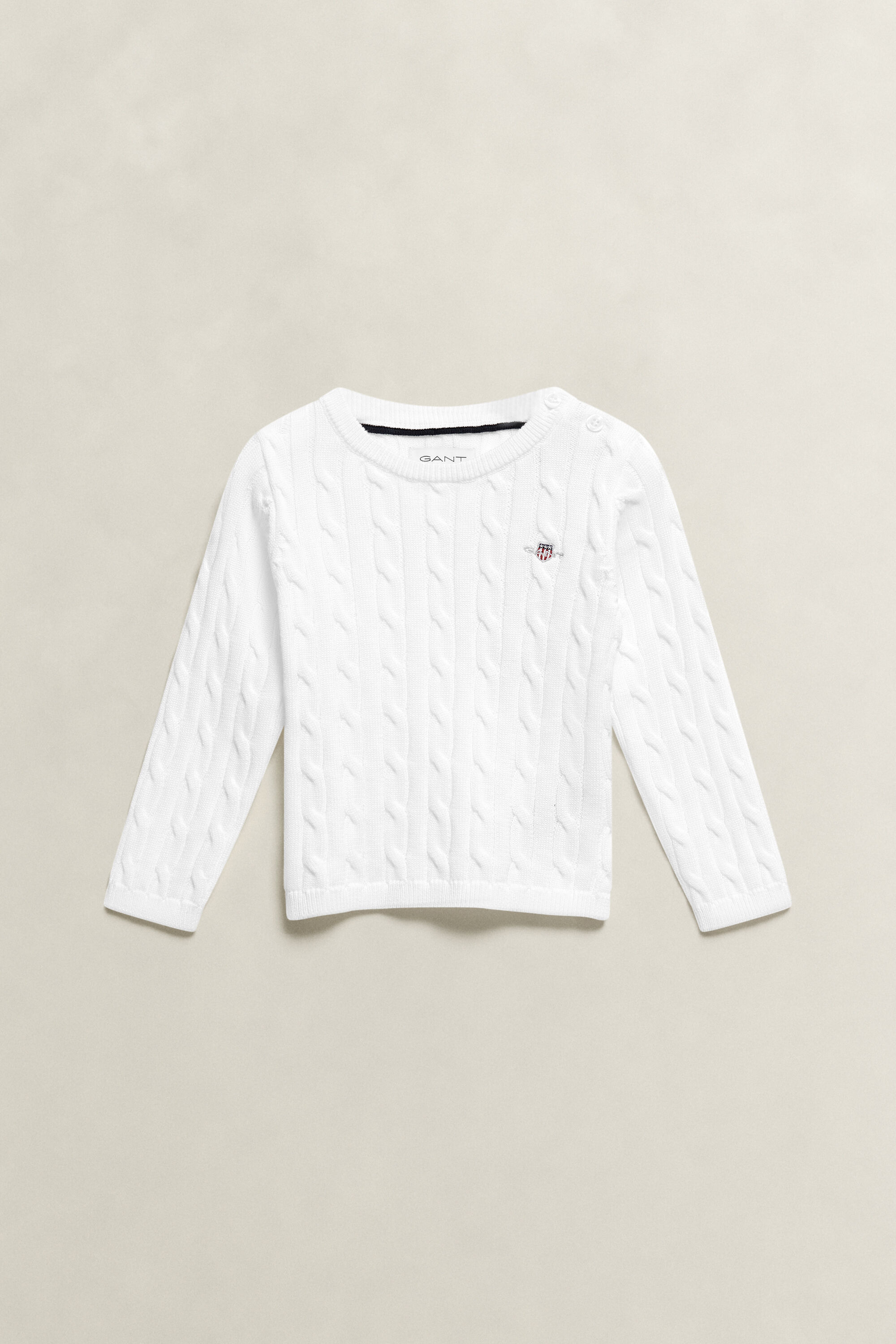 Pull en maille torsadée Shield Fille