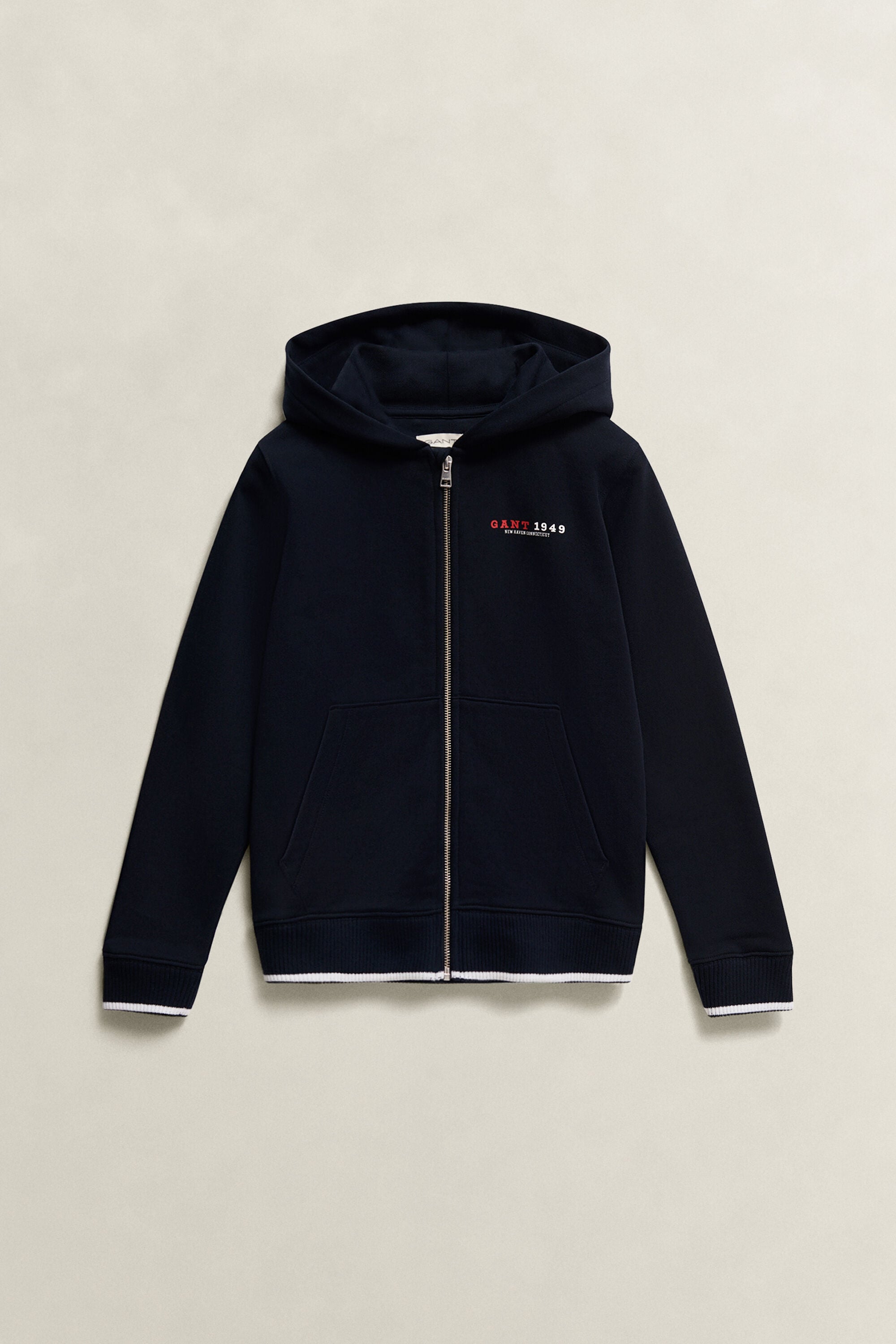 Boys Collegiate Graphic hoodie met ritssluiting