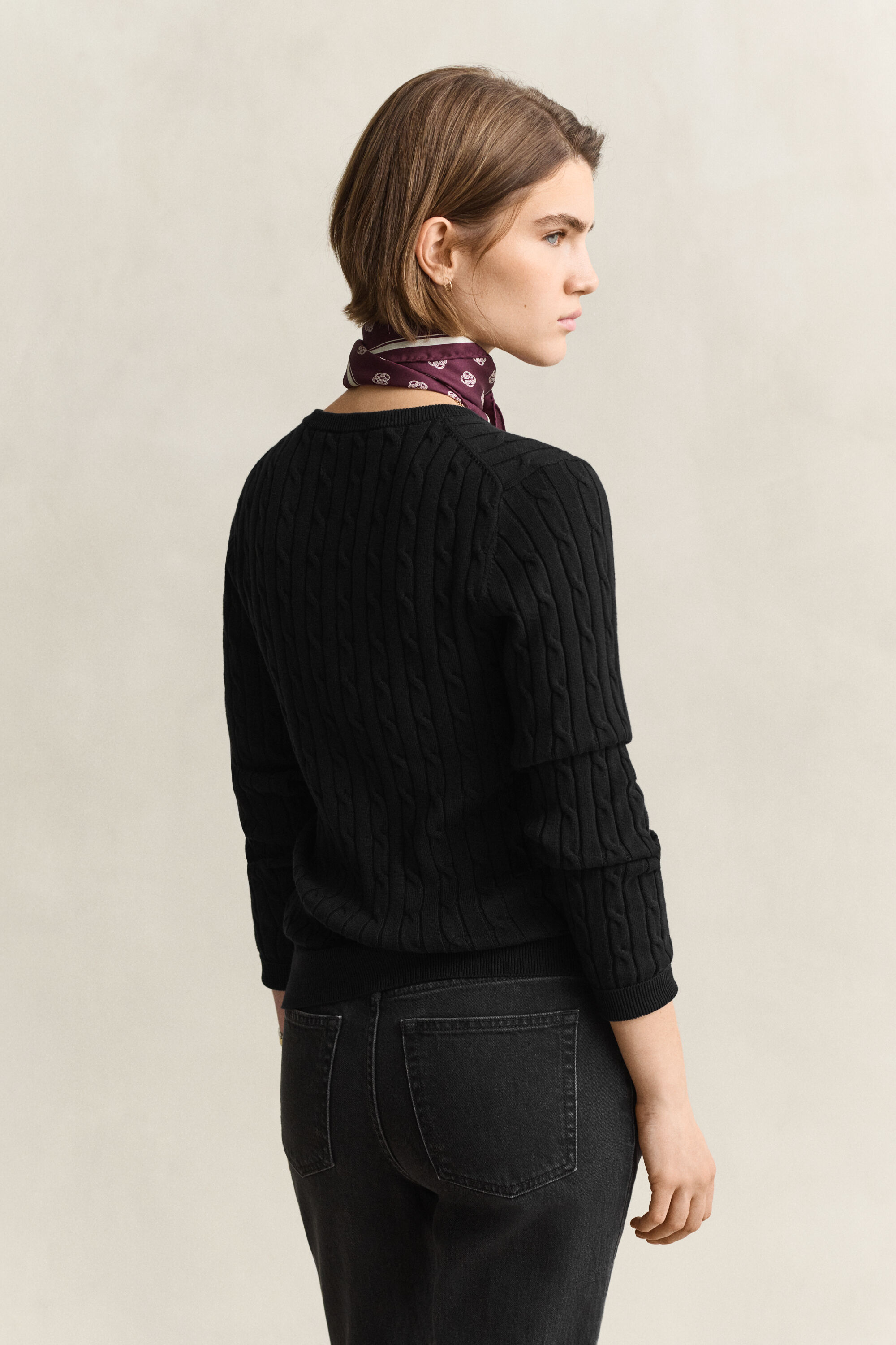 Cardigan en maille torsadée
