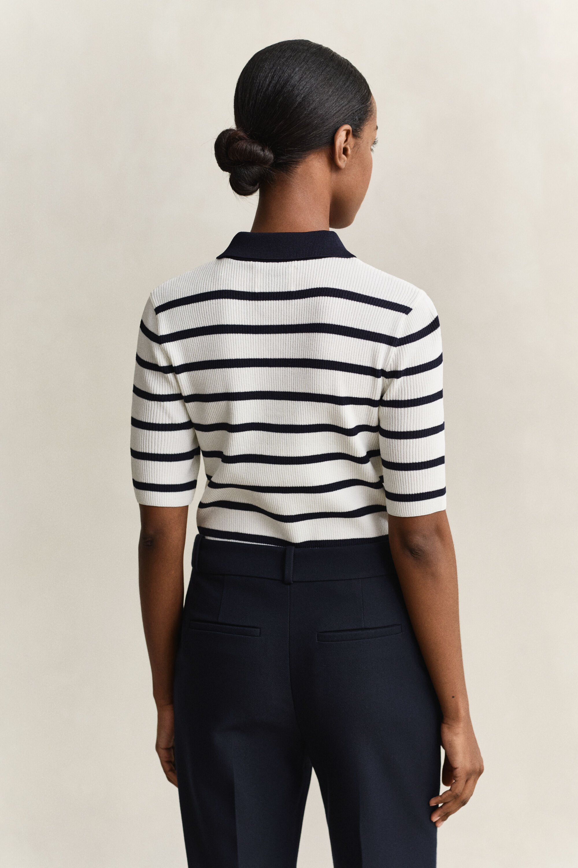 Rugger en maille à rayures