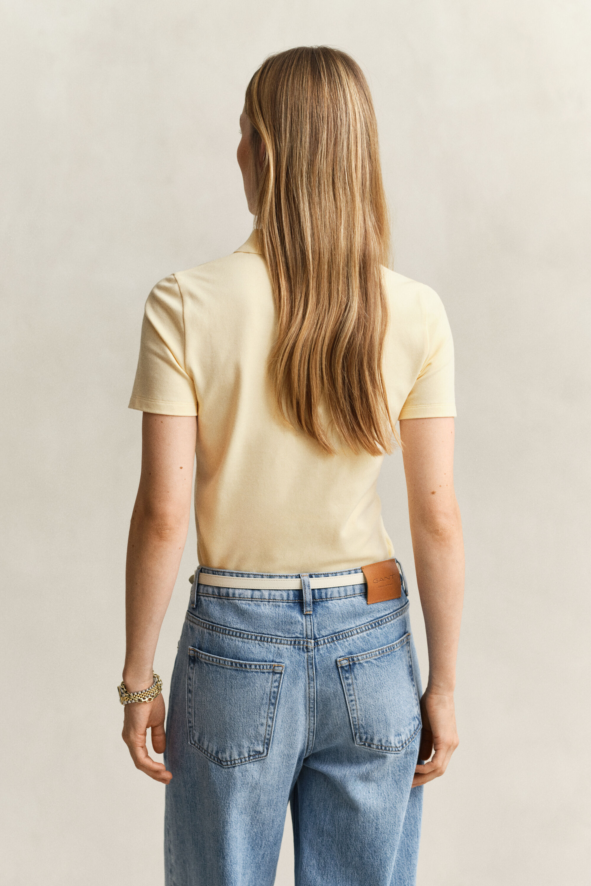 Polo coupe slim en coton piqué Shield