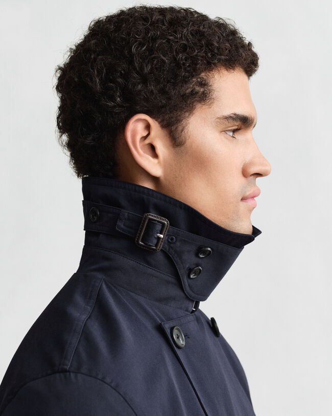 Trench-coat en coton mélangé