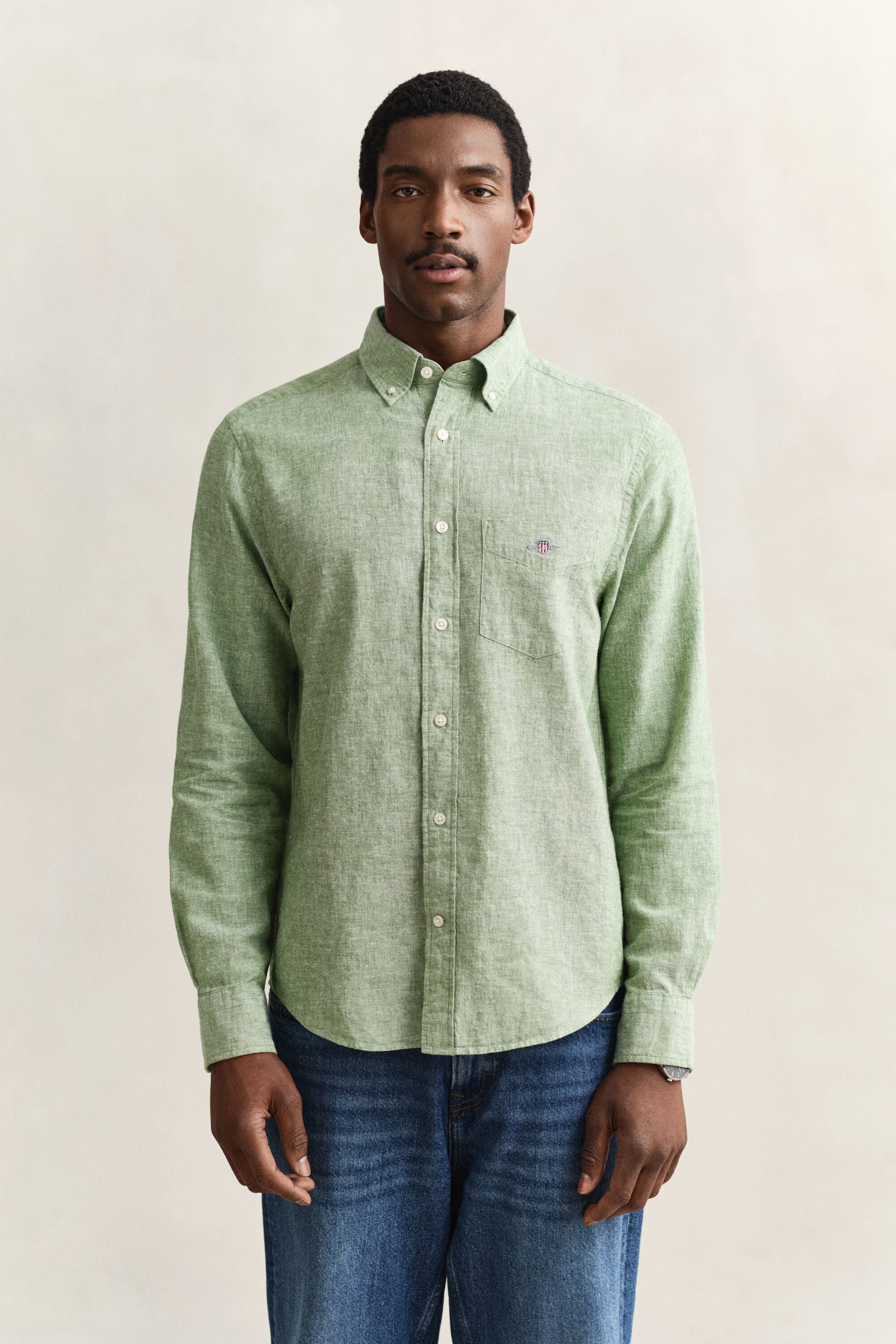 Chemise en lin mélangé