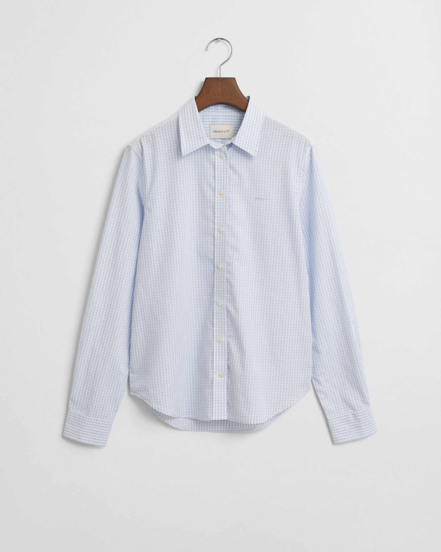 Regular Fit poplin hemd met Gingham-ruitje