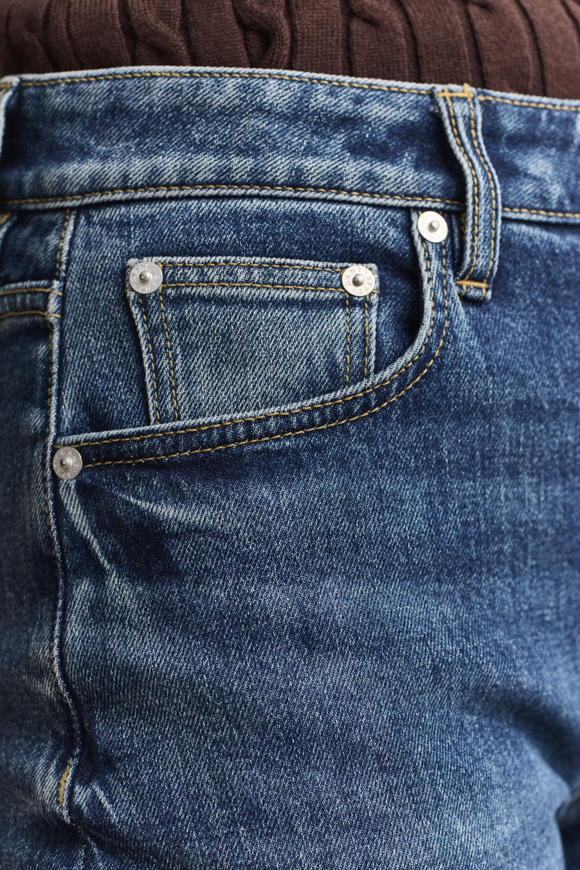 Cropped stretchjeans met rechte pijpen