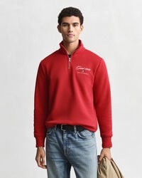 Graphic sweatshirt met korte rits