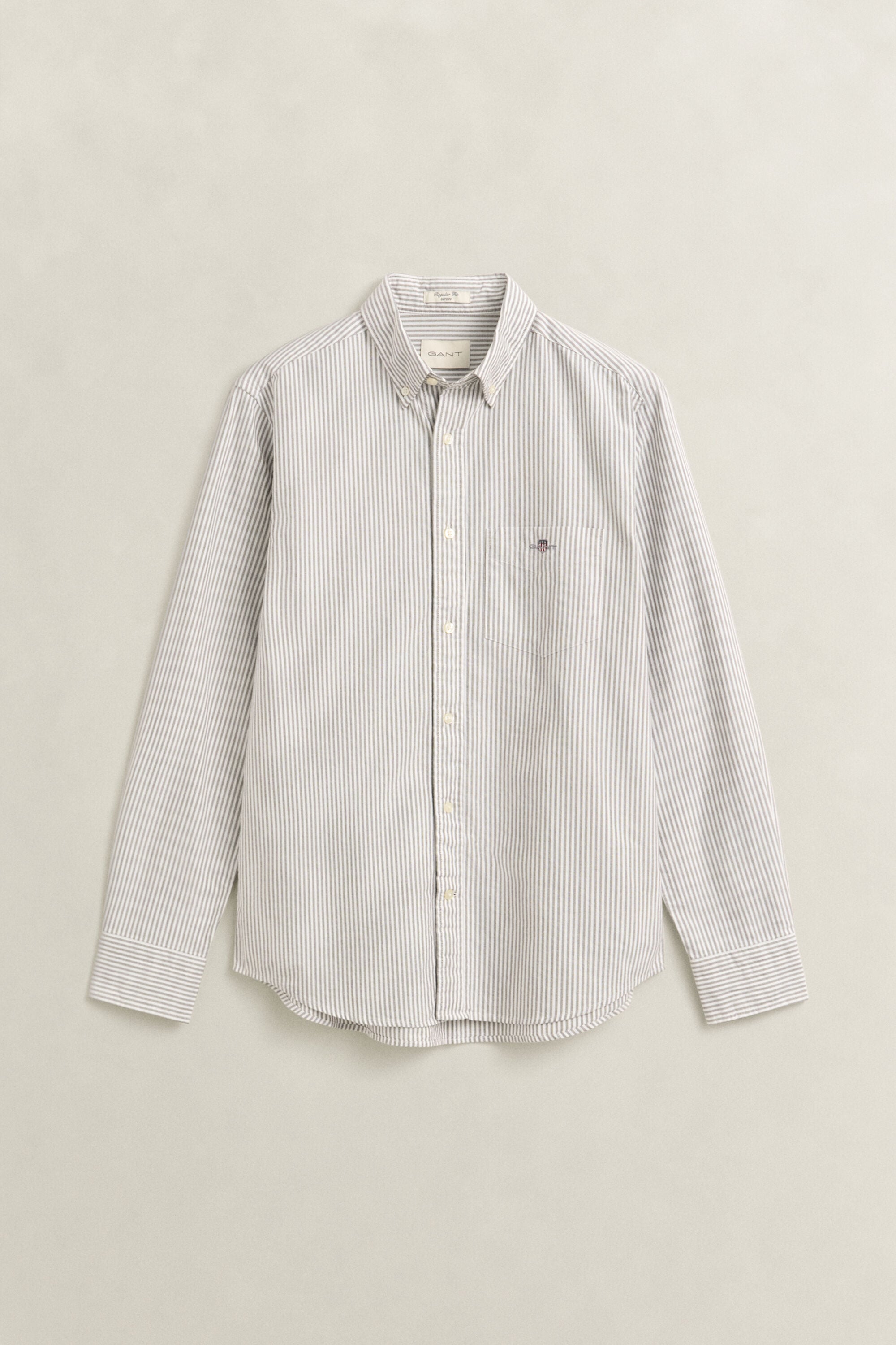 Chemise en coton Oxford regular classique à rayures