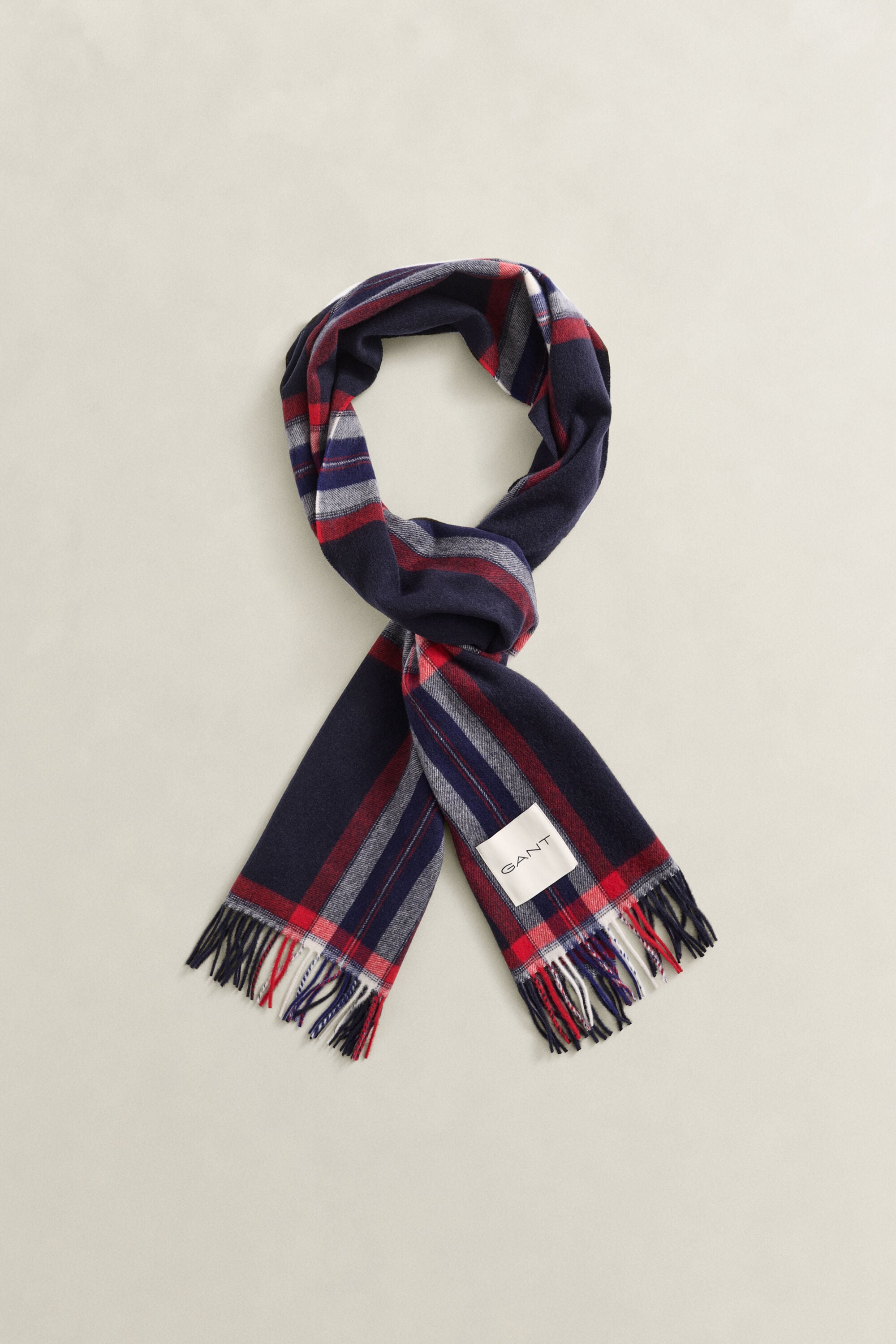 Écharpe en laine à motif écossais