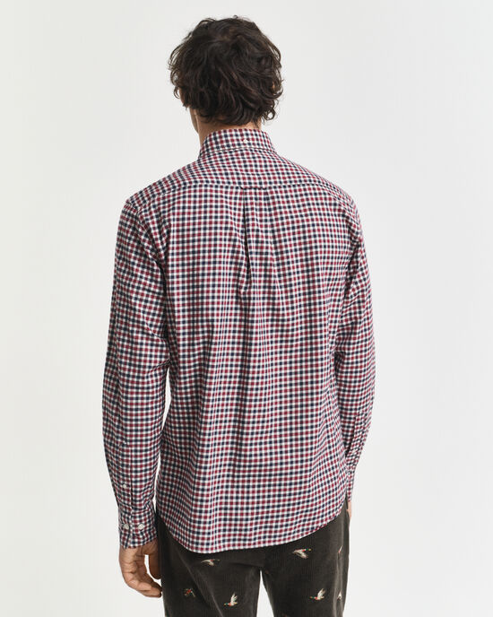 Regular Fit hemd van keperstof met Gingham-ruitje