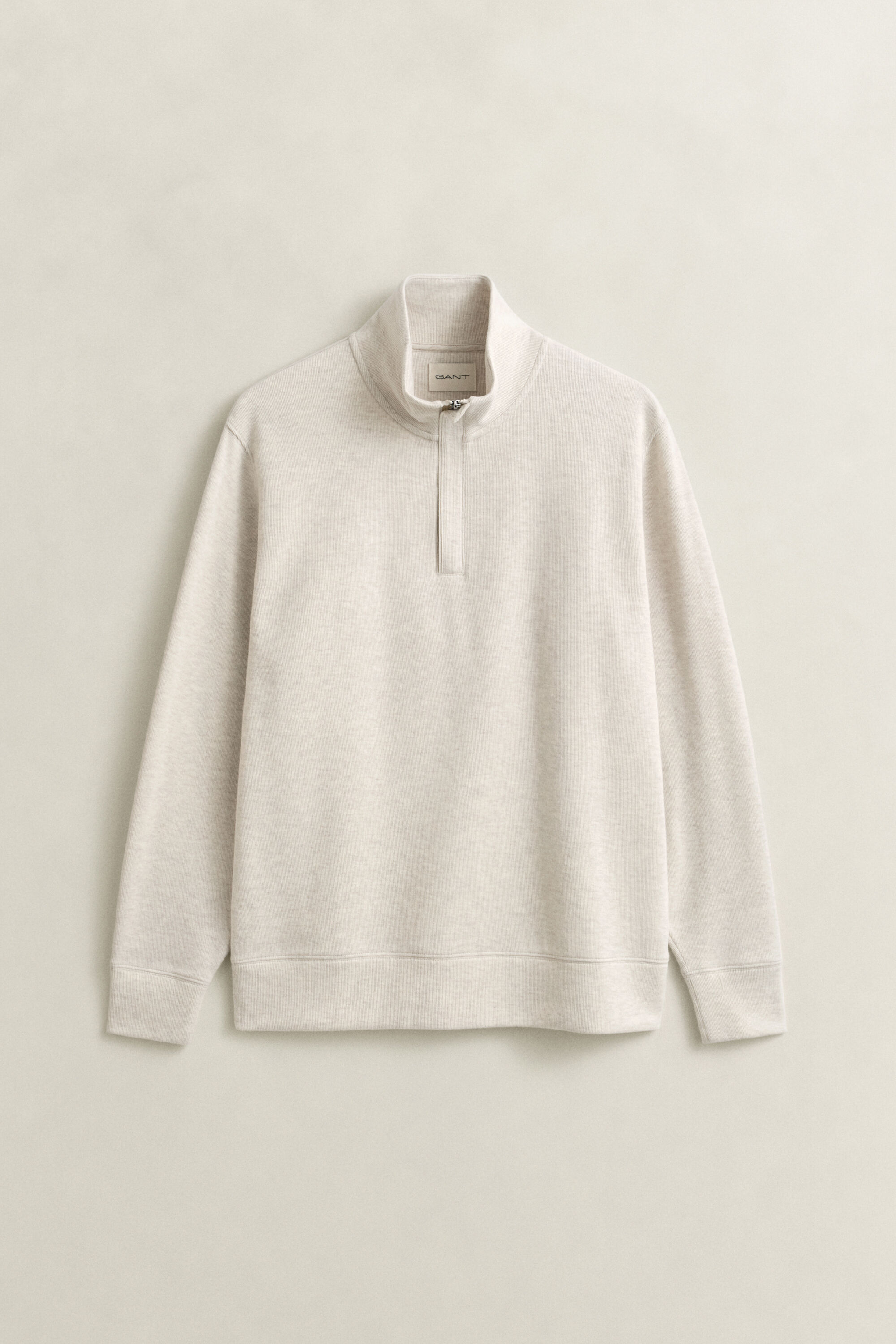 Sacker Rib sweatshirt met korte rits