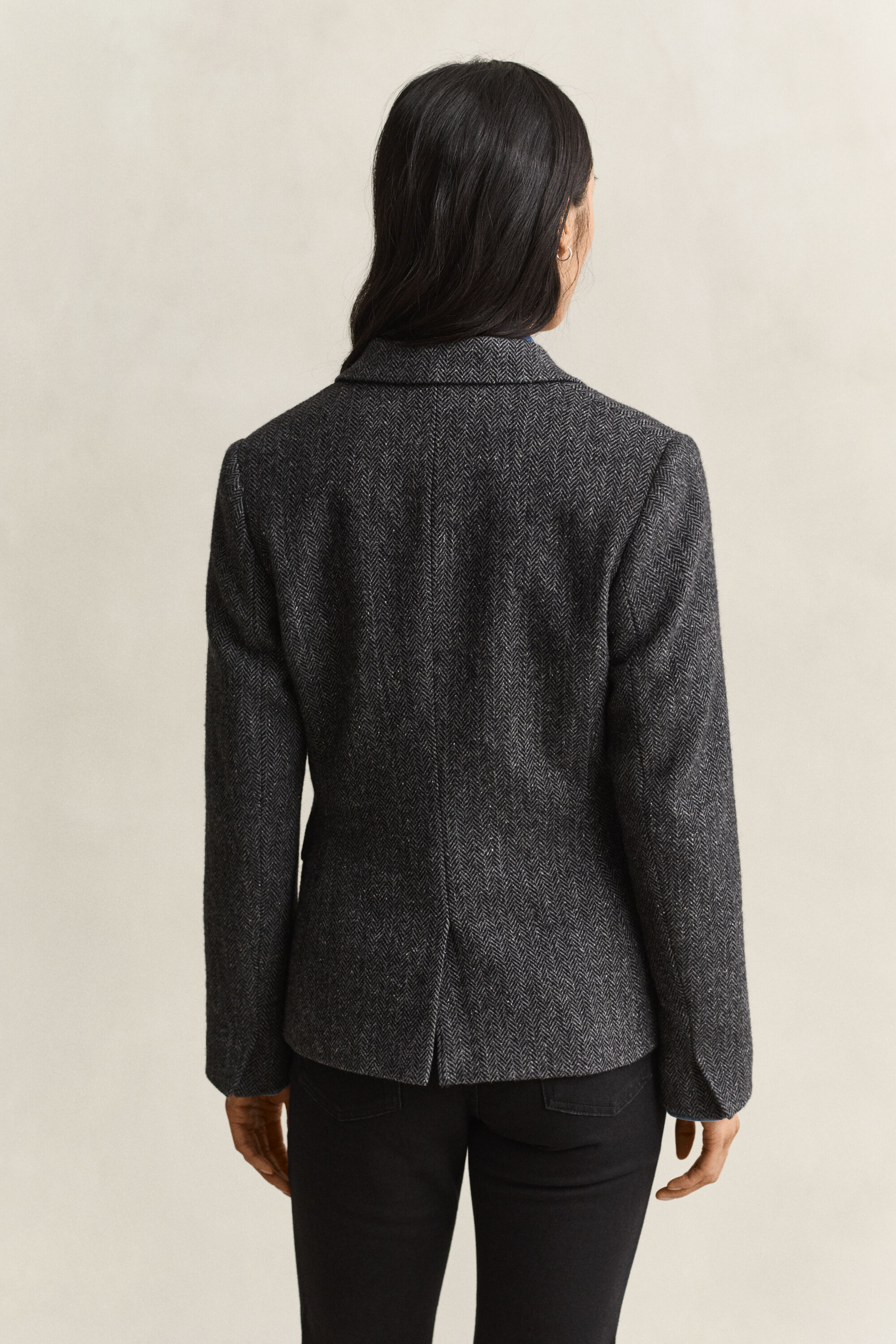 Blazer met visgraatmotief