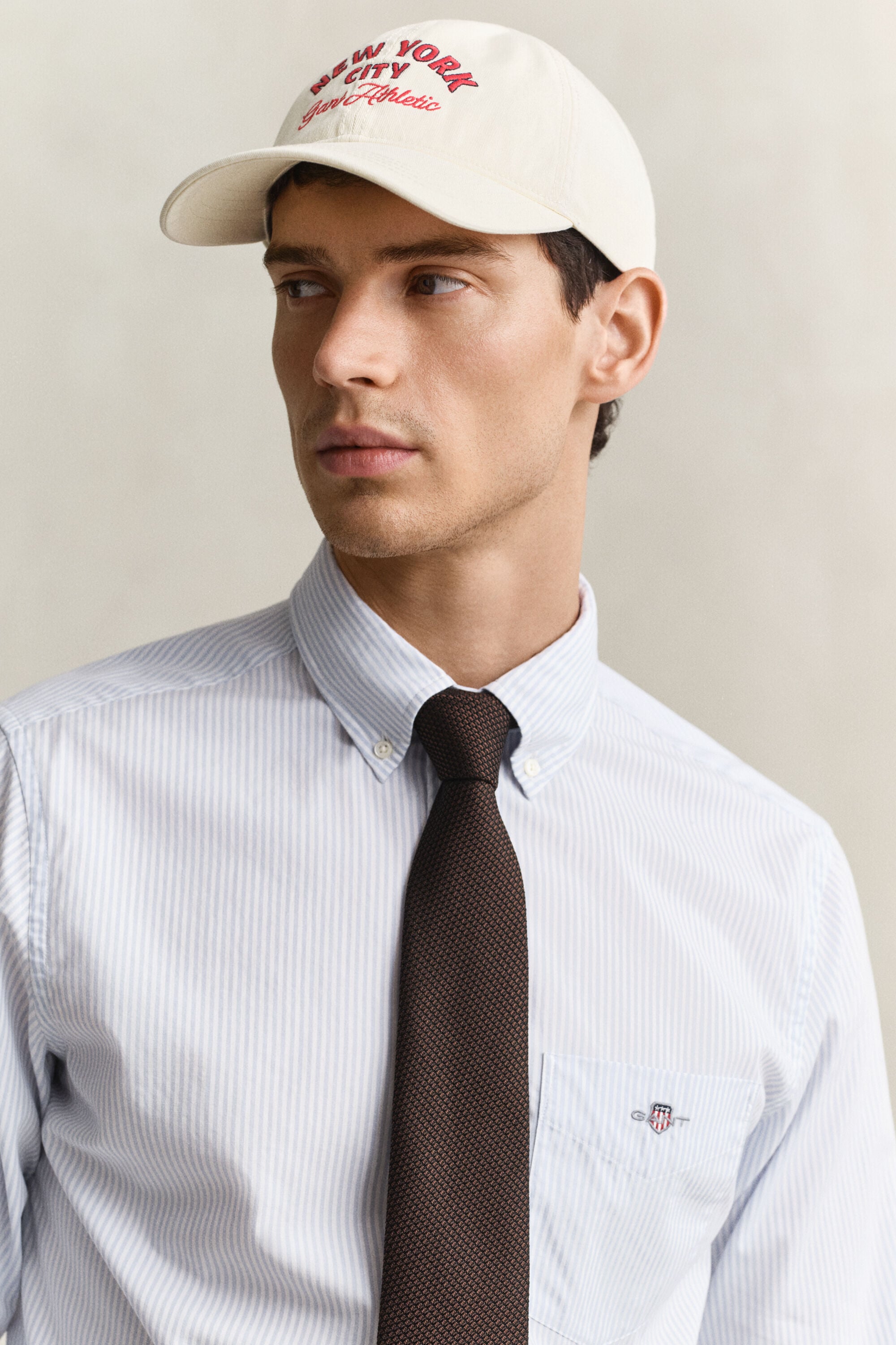 Classic Regular gestreept poplin hemd