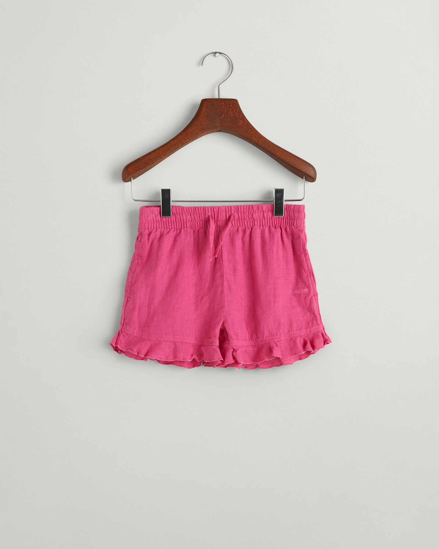 Girls linnen short met ruches
