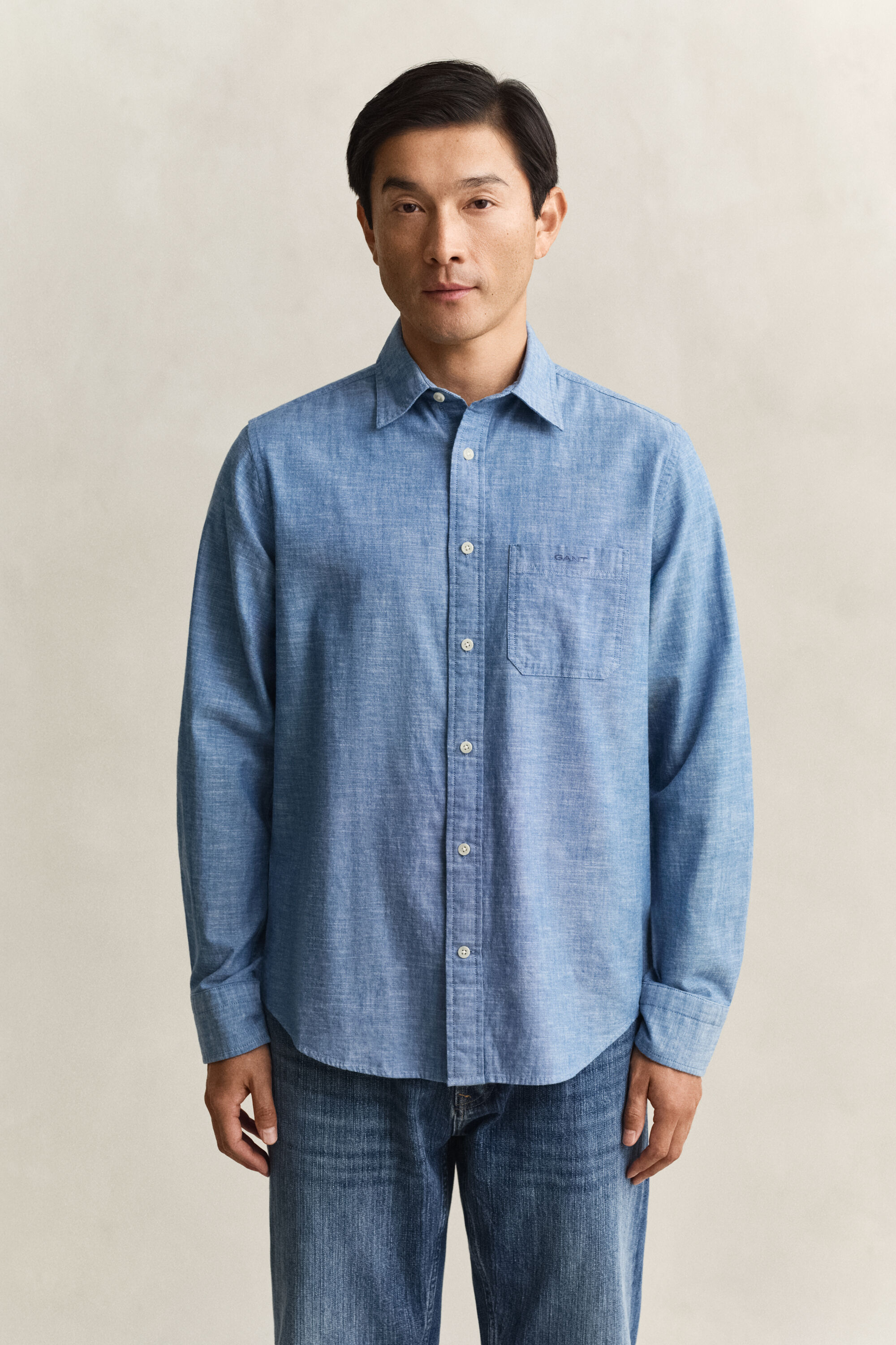Overhemd van chambray
