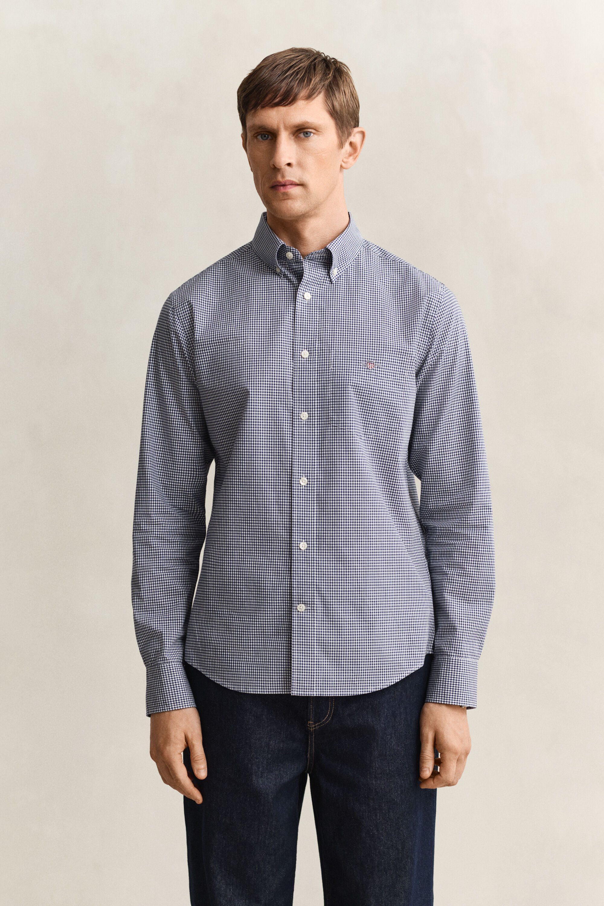 Chemise vichy en popeline classique