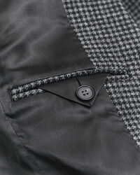 Veste blazer coupe regular en laine à motif pied-de-poule