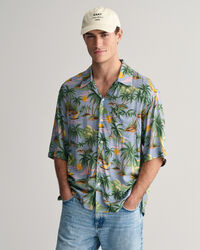 Chemise relaxed fit à manches courtes Hawaiian Print