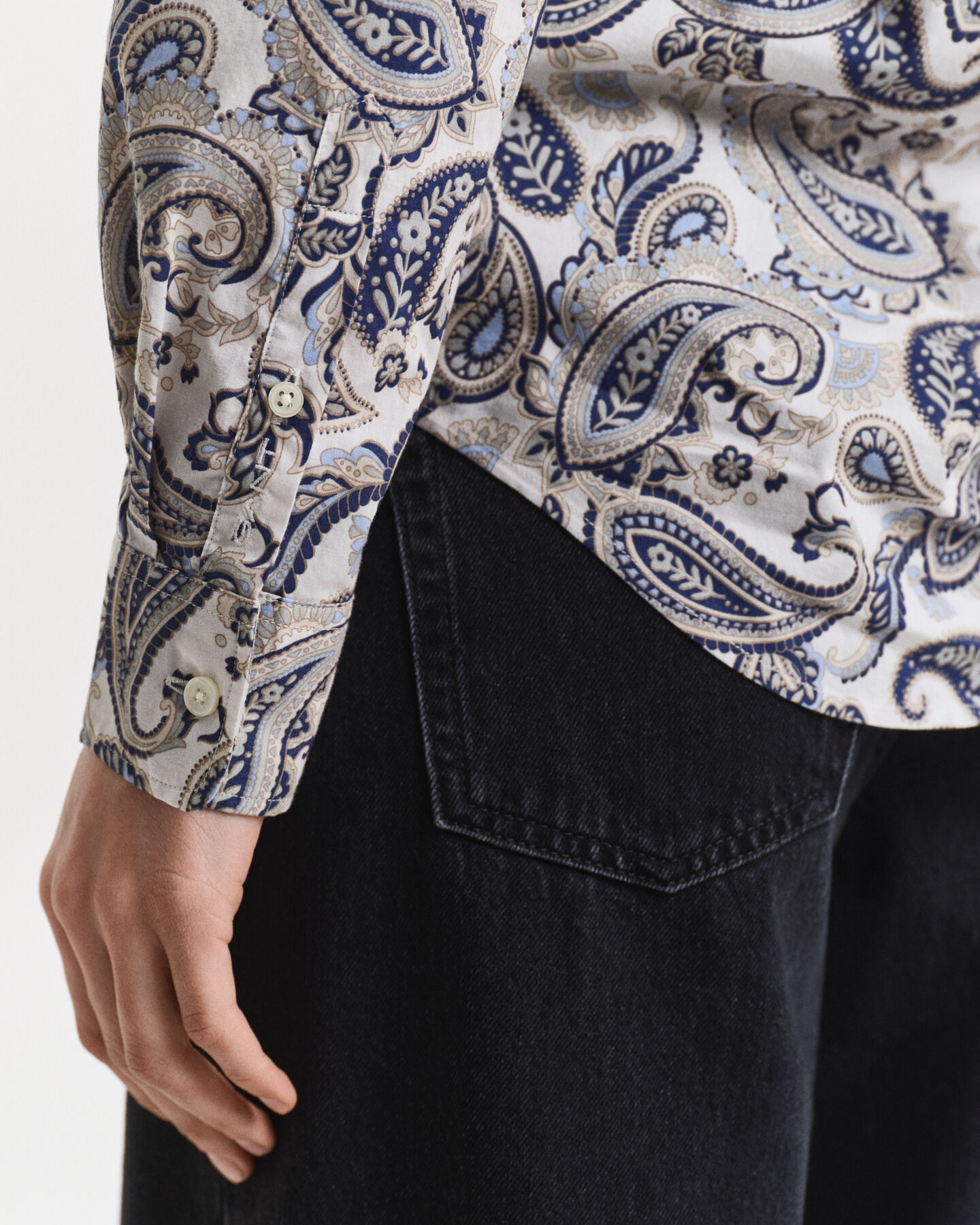 Paisley hemd van katoenen voile