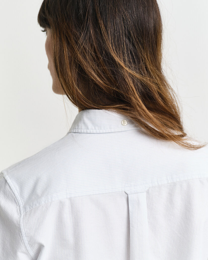 Chemise coupe regular classique en coton Oxford à rayures