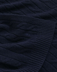 Écharpe en maille de laine à torsades