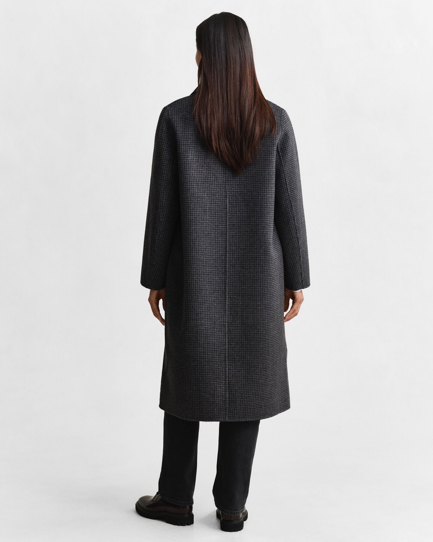 Manteau cousu main à carreaux