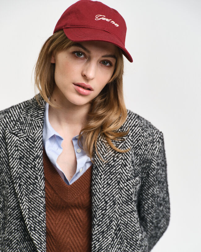 Relaxed Fit blazer met visgraatmotief