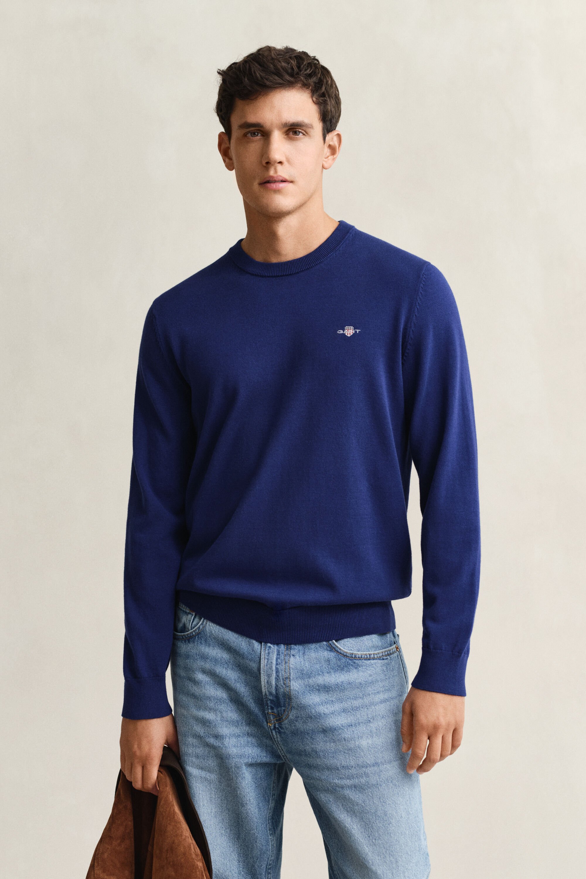 Pull col rond en coton