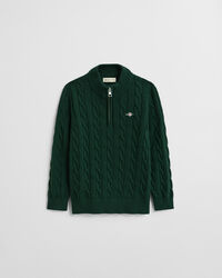 Pull à demi-zip en coton torsadé Enfant