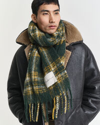 Écharpe en mohair et alpaga à carreaux