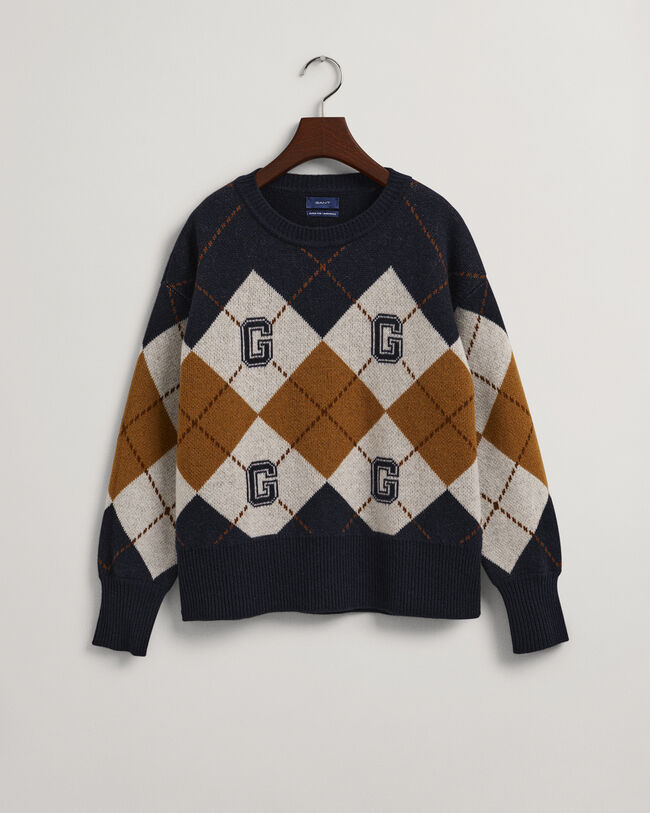 Pull ras du cou Argyle