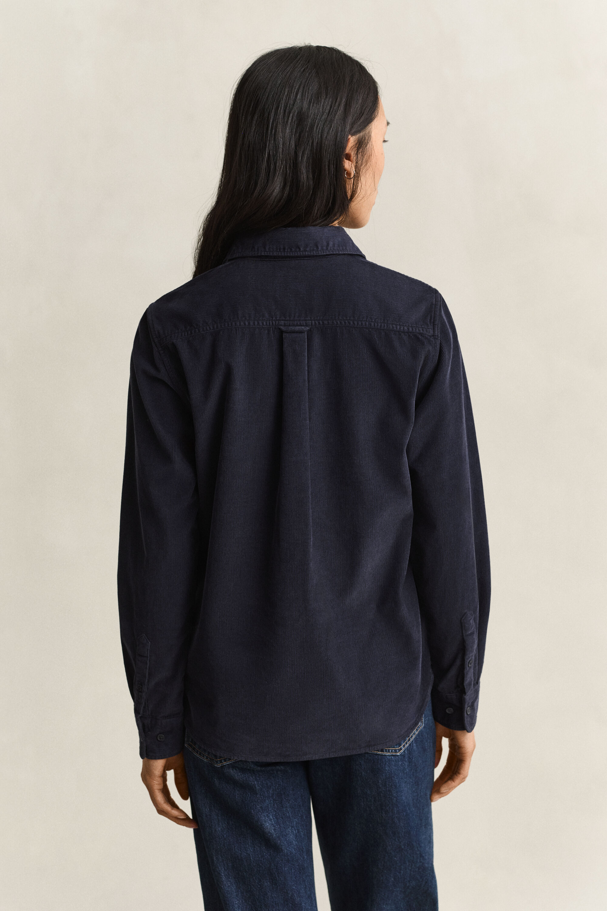 Chemise regular en velours côtelé